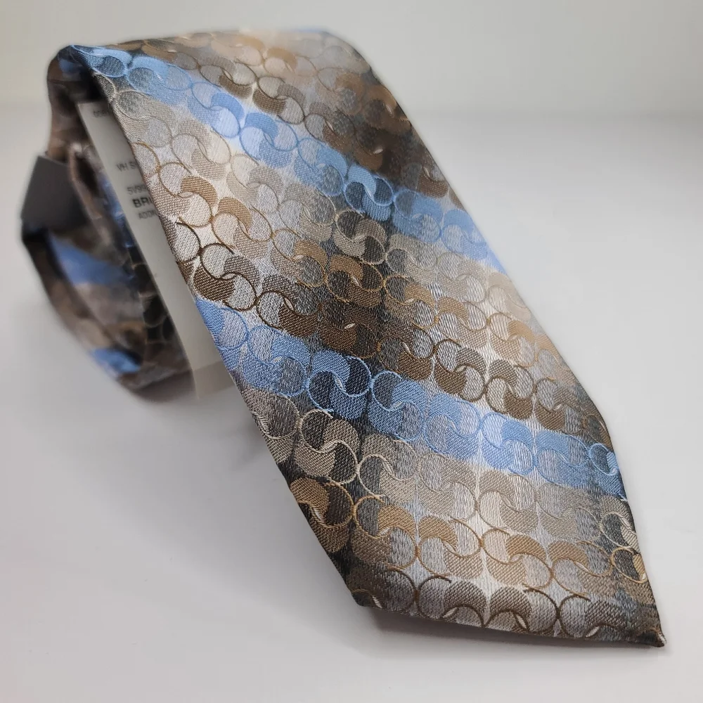 VAN HEUSEN Brown & Blue Neck Tie. New With Tags.